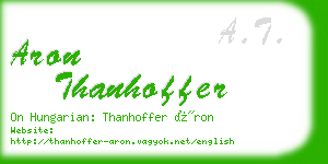 aron thanhoffer business card